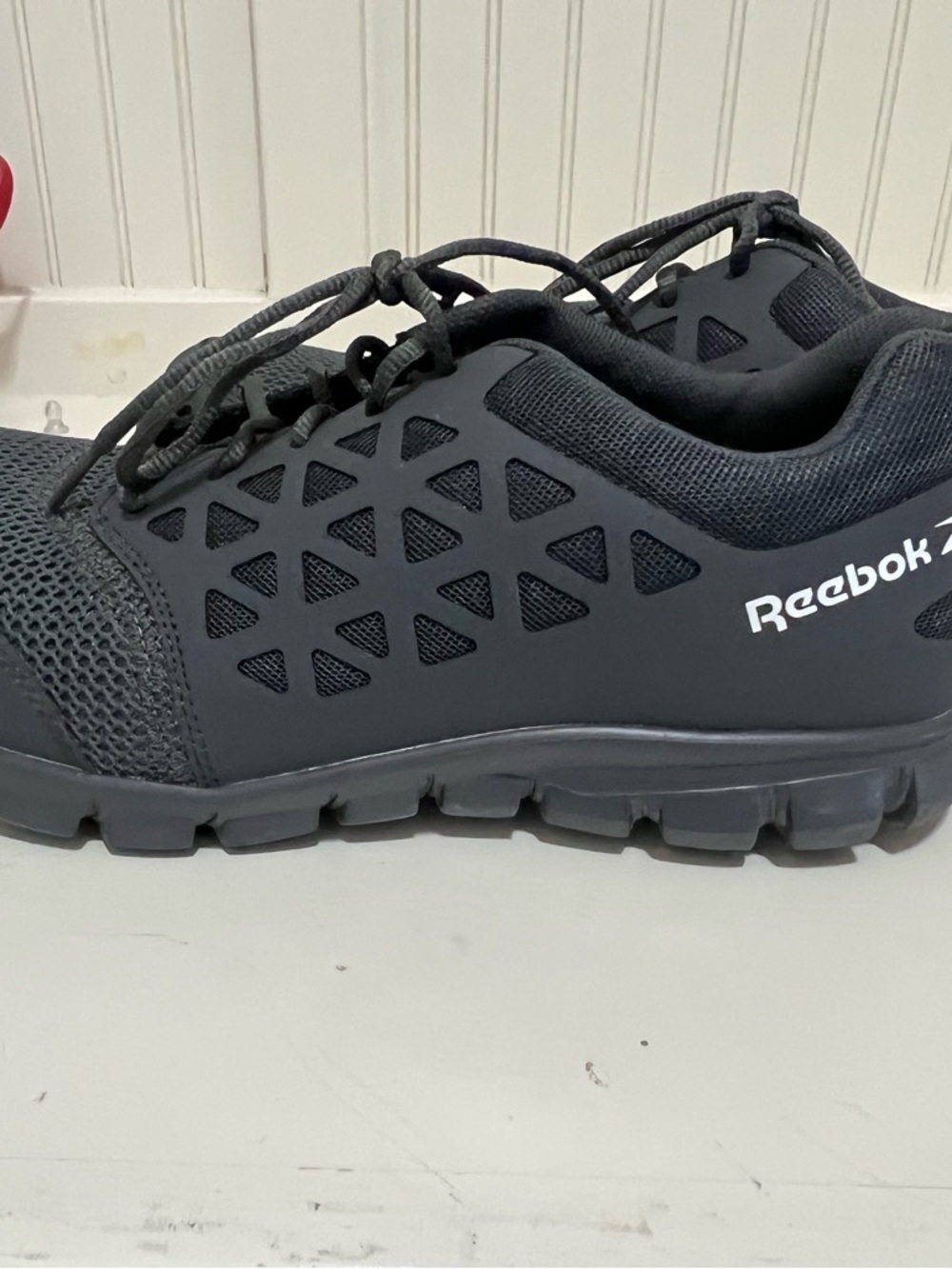 Reebok Black Mesh Steel Toe Work Sneakers